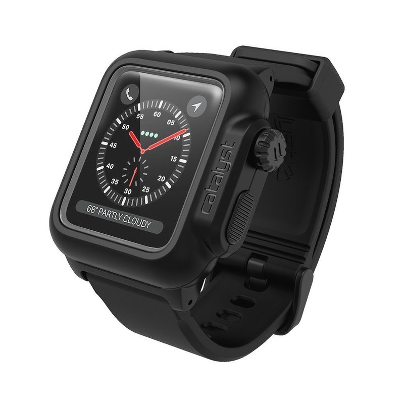 Catalyst Waterproof case for Apple Watch 42mm Series 2 & 3 With Premium Soft Silicone - Resistant [rugged protective case], Stealth Black - Image 1